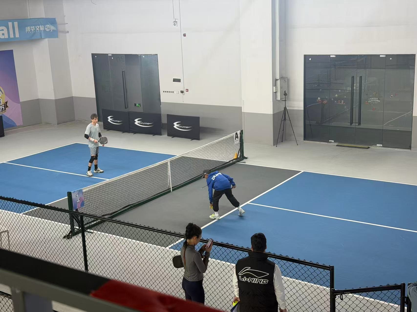 Pickleball club courts showing real gameplay, ideal environment for testing and showcasing pickleball paddles